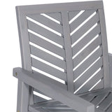 Walker Edison Outdoor Chevron Chair, set of 2 - Grey Wash OWC2VINGW