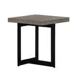 VIG Furniture Modrest Sharon Modern Concrete & Black Metal End Table VGLBOWEN-LT45-01