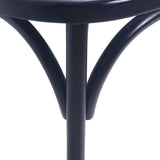 Chrystie Elm Wood and Rattan Dining Chair, Matte Black Noble House
