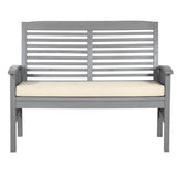Walker Edison Outdoor Love Seat with Cushion - Grey Wash OWLSGW