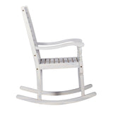Walker Edison Patio Wood Rocking Chair - White Wash in Acacia Wood OWRCWW 842158194565