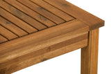 Walker Edison Patio Wood Side Table - Brown in Solid Acacia Hardwood OWSSTBR 842158132390