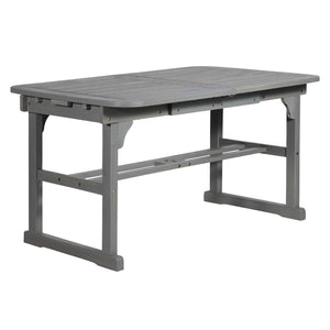 Walker Edison Extendable Outdoor Dining Table - Grey Wash OWTEXGW