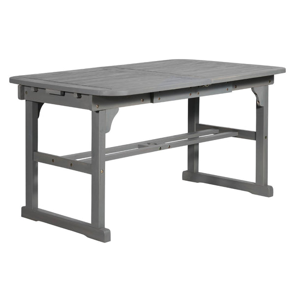 Walker Edison Extendable Outdoor Dining Table - Grey Wash OWTEXGW