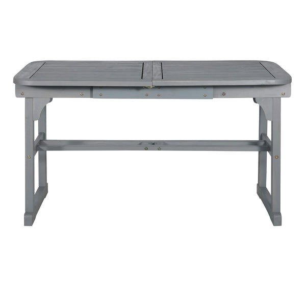 Walker Edison Extendable Outdoor Dining Table - Grey Wash OWTEXGW