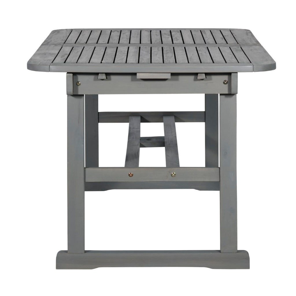 Walker Edison Extendable Outdoor Dining Table - Grey Wash OWTEXGW