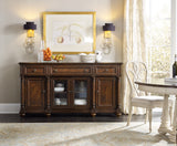 Hooker Furniture Leesburg Traditional-Formal Buffet in Rubberwood Solids and Mahogany Veneers with Resin 5381-75900