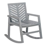 Walker Edison Outdoor Chevron Rocking Chair - Grey Wash OWVINRCGW