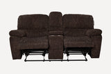 Porter Designs Chandler Reclining Console Loveseat Contemporary Reclining Love Brown 03-201-02-9093
