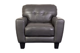 Porter Designs Penner Top Grain Leather Modern Chair Gray 02-189C-03-3078