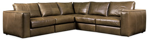 Solace Leather Stationary Sectional