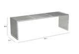 Zuo Modern Tania Steel Modern Commercial Grade Bench Silver Steel