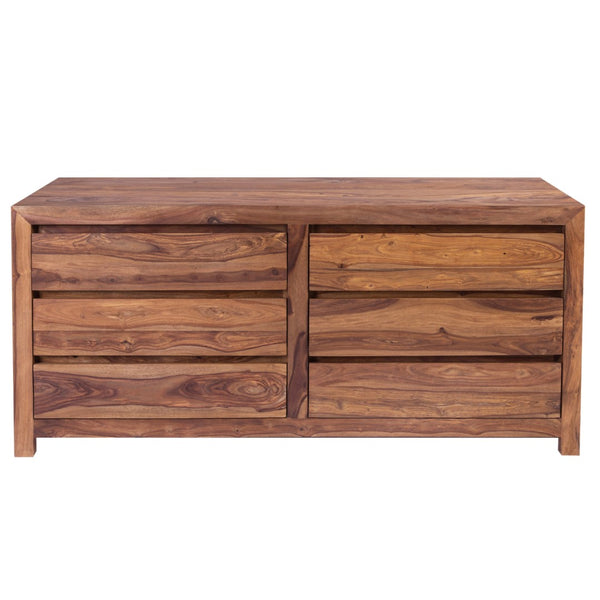 Porter Designs Urban Solid Sheesham Wood Contemporary Dresser Natural 04-117-01-1427