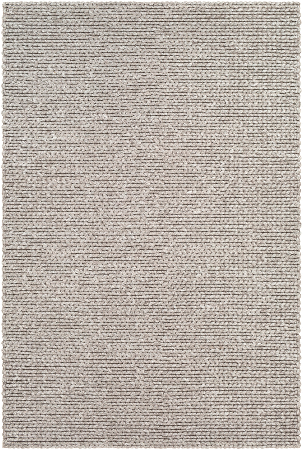 Ozark OZK-2300 Modern Viscose, Wool Rug OZK2300-913 Light Gray, Ivory 50% Viscose, 50% Wool 9' x 13'