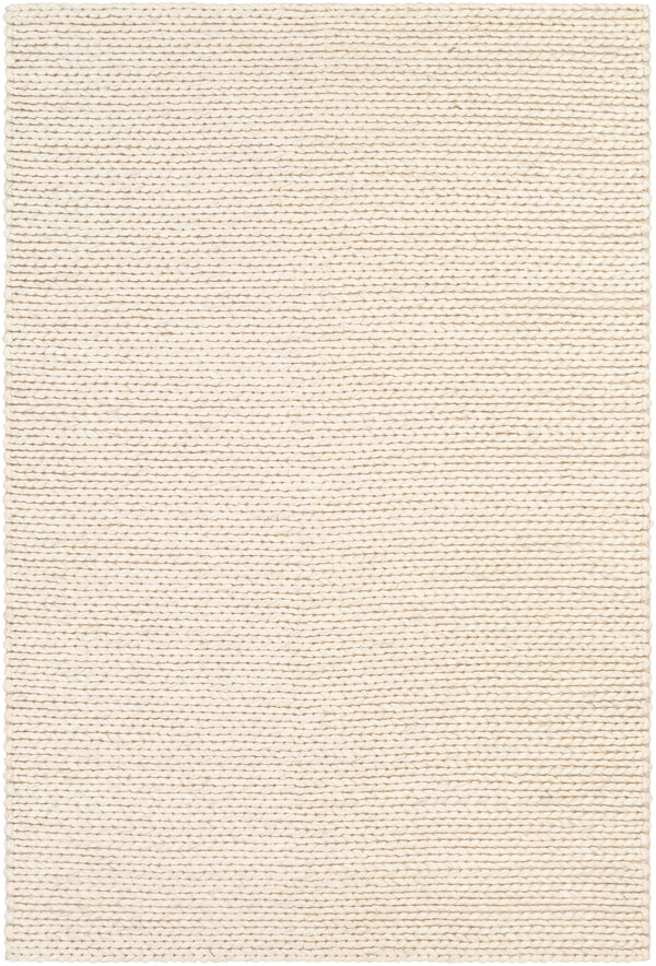 Ozark OZK-2301 Modern Viscose, Wool Rug OZK2301-913 Cream, Dark Brown 50% Viscose, 50% Wool 9' x 13'