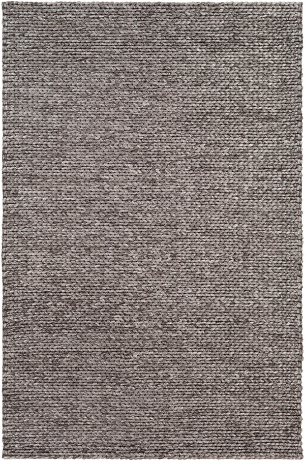Ozark OZK-2303 Modern Viscose, Wool Rug OZK2303-913 Charcoal 50% Viscose, 50% Wool 9' x 13'