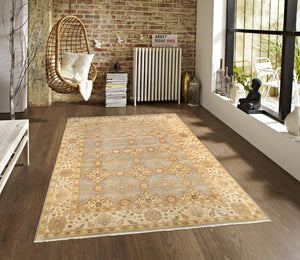 Pasargad Antique Melody Collection Navy Lamb's Wool Area Rug P-943 6x9-PASARGAD