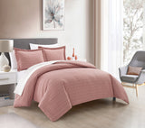 Tyson Blush Queen 3pc Duvet Set