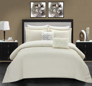 Emery Beige Twin 4pc Comforter Set