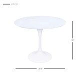 Allie 39" Round Table - Mid-Century Modern Elegance with Easy Assembly, Perfect for Any Decor Style