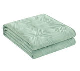 Rhapsody Green Queen 3pc Quilt Set