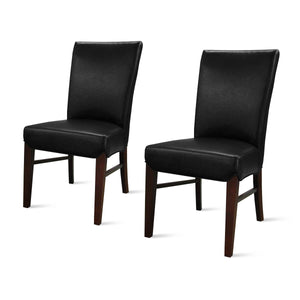Milton Bonded Leather Dining Chair Set of 2 - Stylish Parsons Accent Chairs for Modern Interiors