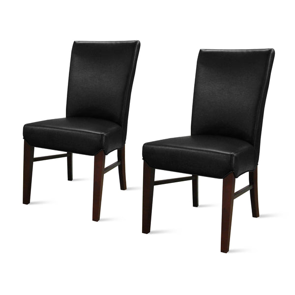 Milton Bonded Leather Dining Chair Set of 2 - Stylish Parsons Accent Chairs for Modern Interiors