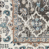 Nourison Kathy Ireland American Manor AMR01 French Country Machine Made Power-loomed Indoor only Area Rug Grey/Ivory 7'10" x 9'10" 99446883278
