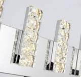 Bethel Chrome LED Wall Sconce in Stainless Steel & Crystal