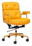 Zuo Modern Smiths 100% Polyurethane, Plywood, Steel, Aluminum Alloy Modern Commercial Grade Office Chair Yellow 100% Polyurethane, Plywood, Steel, Aluminum Alloy