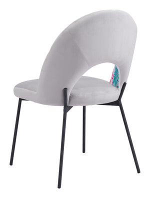 Zuo Modern Torrey 100% Polyester, Plywood, Steel Modern Commercial Grade Dining Chair Set - Set of 2 Multicolor, Gray, Black 100% Polyester, Plywood, Steel