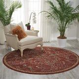 Nourison Nourison 2020 NR204 Persian Machine Made Loomed Indoor Area Rug Brick 7'5" x ROUND 99446363510