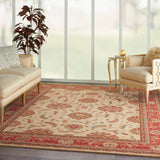 Nourison Living Treasures LI04 Persian Machine Made Loomed Indoor only Area Rug Ivory/Red 8'3" x 11'3" 99446677211