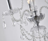 Bethel Chrome Chandelier in Metal & Crystal