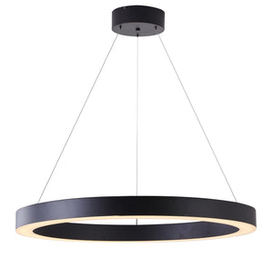 Bethel Matte Black LED Chandelier in Iron & Acrylic