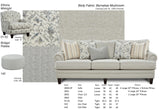 Fusion 2800-KP Transitional Sofa 2800-KP Barnabas Mushroom