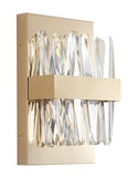 Bethel Gold Wall Sconce in Stainless Steel & Crystal