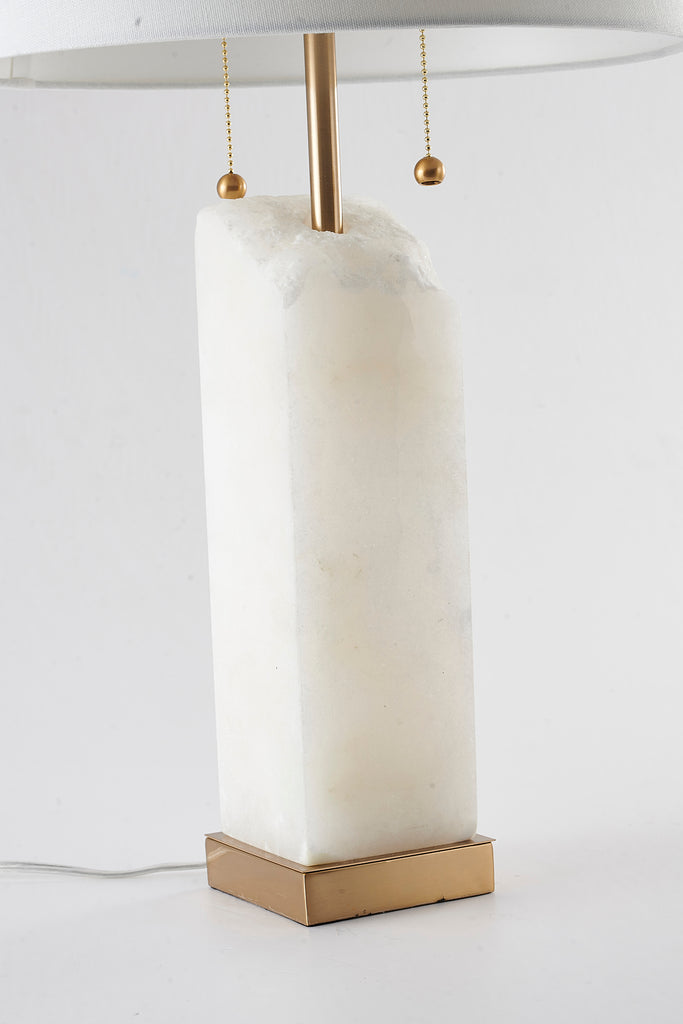 Bethel Gold Table Lamp in Metal & Marble