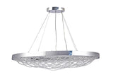 Bethel Chrome Chandelier in Metal & Crystal