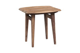 Porter Designs Fusion Solid Sheesham Wood Modern End Table Natural 05-117-07-6741N