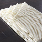 Padding Grid Pad  Power Loomed 15% Polyester, 85%  Pvc Foam Rug White