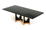 VIG Furniture A&X Padua Modern Large Black Crocodile & Rosegold Dining Table VGUNCC835-240