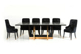 VIG Furniture A&X Padua Modern Large Black Crocodile & Rosegold Dining Table VGUNCC835-240