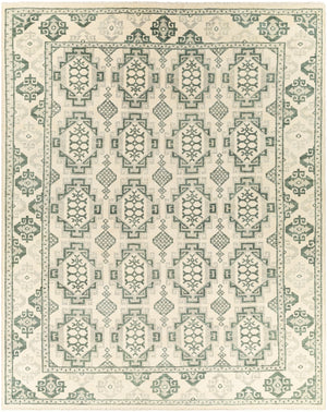 Palais PAL-2303 Traditional Wool Rug PAL2303-81012 Dark Green, Light Gray, Beige 100% Wool 8'10" x 12'