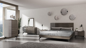 VIG Furniture Nova Domus Palermo Italian Modern Faux Concrete & Grey Bed VGACPALERMO-BED