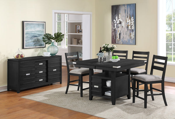 Vilo Home Palmero 5 Piece Black Pub Height Dining Set VH2800-5PC VH2800-5PC