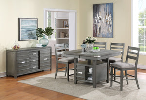 Vilo Home Palmero 5 Piece Gray Pub Height Dining Set VH3800-5PC VH3800-5PC