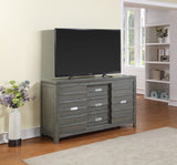 Palermo Gray Contemporary Server/TV Stand with Sliding Door
