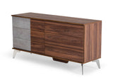 VIG Furniture Nova Domus Palermo - Modern Italian Faux Concrete & Walnut Dresser VGACPALERMO-WAL-DRS