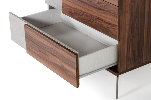 VIG Furniture Nova Domus Palermo Italian Modern Faux Concrete & Walnut Chest VGACPALERMO-WAL-CHST